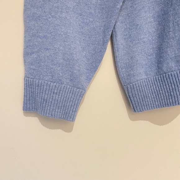 Tom James Men’s 100% Cashmere Sweater Blue 1/4 Quarter Zip Mock Neck Pullover L - Picture 3 of 11